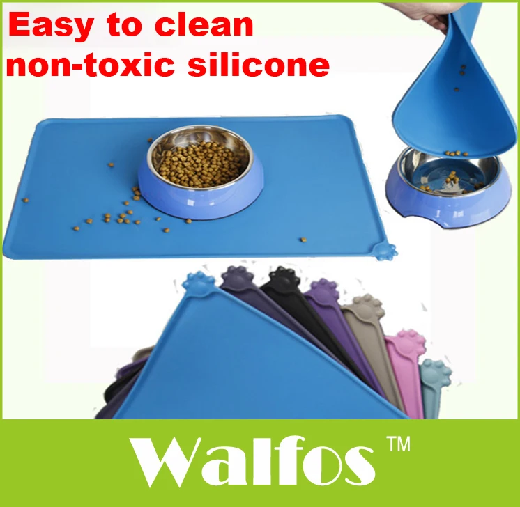 New waterproof silicone rubber pet food mat pet dog bowl mat Dry