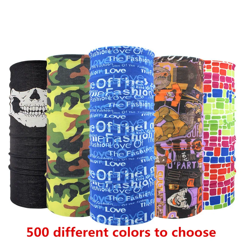 

Halloween Half Face Mask Festival Skull Mask Skeleton Outdoor Motorcycle Bicycle Multi Function Neck Magic Headband Scarves A282