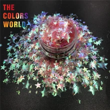 TCT-337 звезда микс переливчатая Радуга Блеск для ногтей художественное украшение тело искусство лицо живопись макияж тумблеры Ремесло АКСЕССУАРЫ