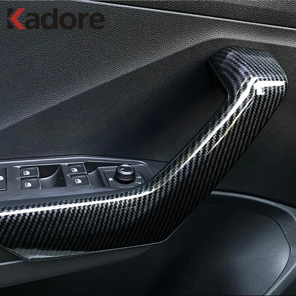 Carbon Fiber Dashboard Center Console Cover Trim For Volkswagen VW T-ROC 2018