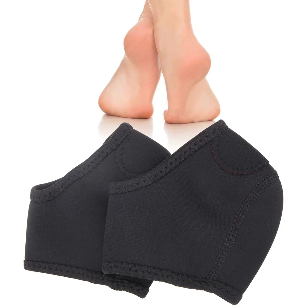 

1 Pair Black Heel Socks Foot Sleeve Heel Support Socks Sport Protectors Pain Relief reduce movement sprain for sport use