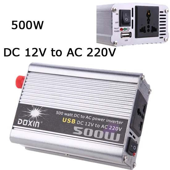

DC 12V 24V to AC 220V Car Charger Power Supply Car Power Inverter Converter Adapter USB Portable Voltage Transformer for Cars