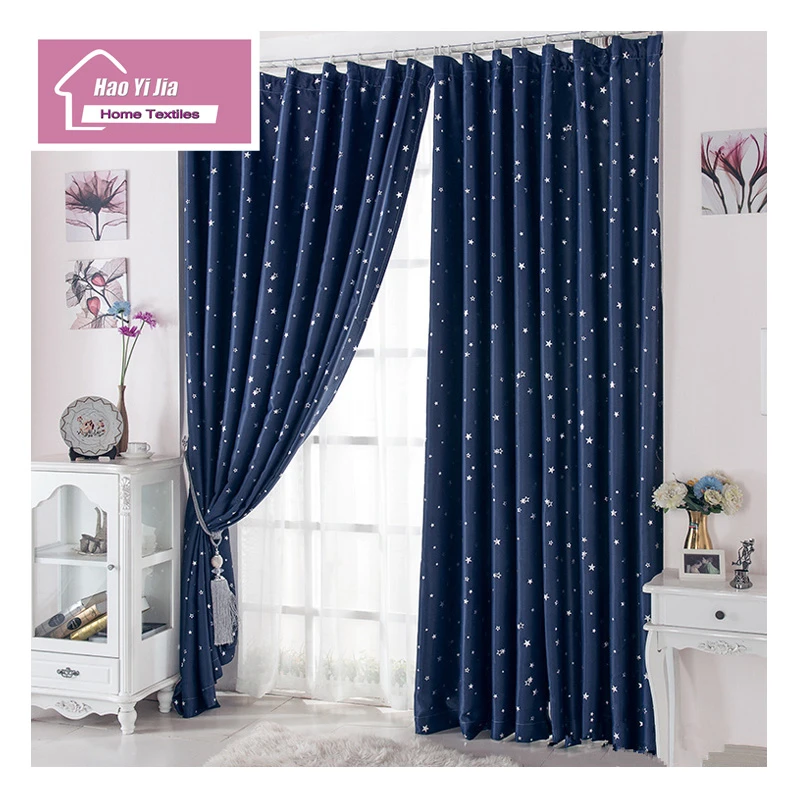 cortina de sombra azul cortina negra con diseno de estrella de cinco colores se vende como pasteles calientes 5 colores