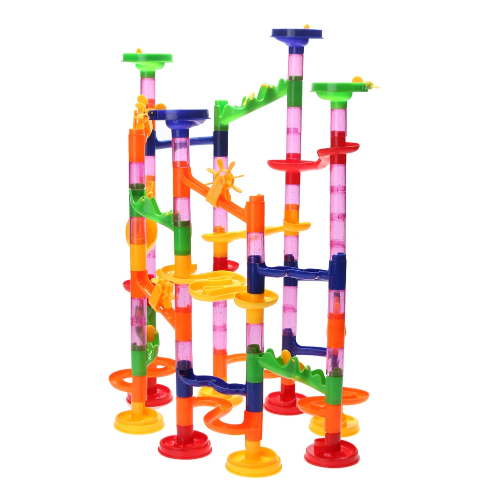 

105Pcs/Set DIY Assembly Tunnel Building Blocks Toy Kids Beads Ball Race Track Maze Pipe Building Blocks Fun Educational Toy