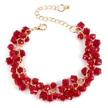 Hesiod Регулируемый красочные бисер кристаллы браслет для женщин свадьба праздник Пляж Лето ювелирные изделия