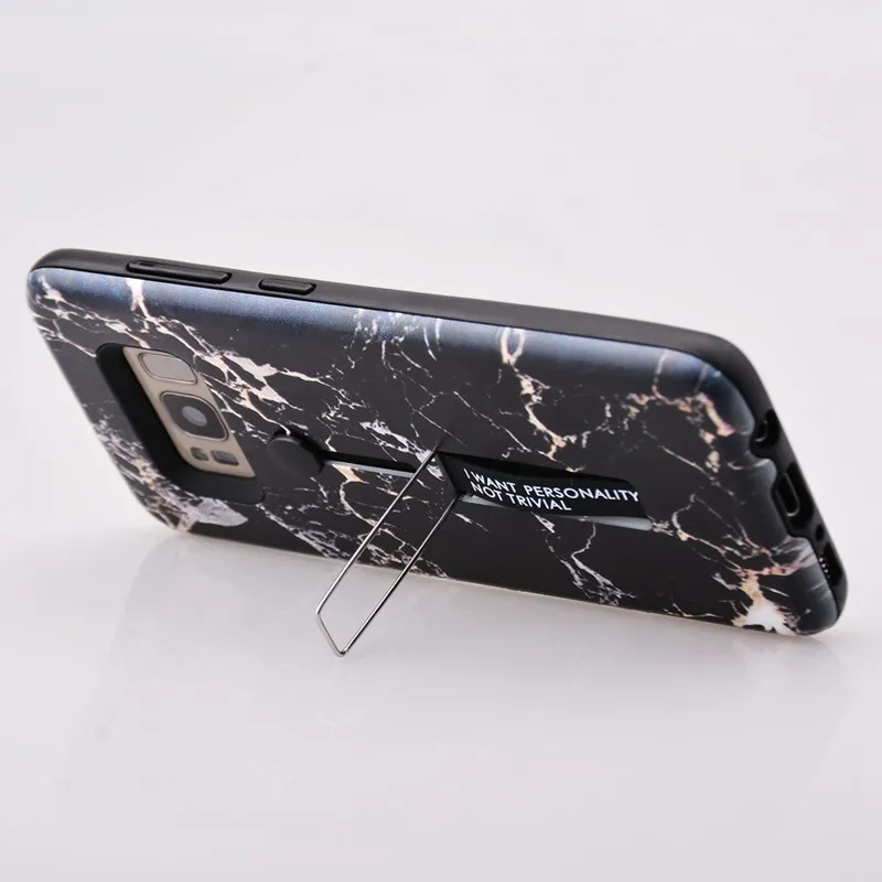 Ollivan Marble Case Phone Stand Holder Silicone Case For Samsung Galaxy S8 S9 Plus Note 8 9 S7 Edge J8 J6 J4 A5 A7 A6 Plus 2018 A5 2017 (5)
