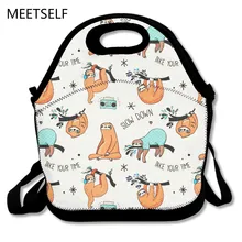 SAMCUSTOM 3D Print Lovely Sloth font b Lunch b font font b Bags b font Insulated