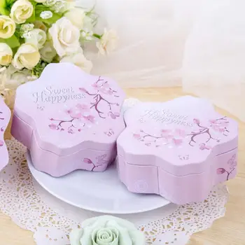 

4pcs/lot Five-pointed Star Tinplate Wedding Candy Box Romantic Wedding Favor Chocolate Box Baby Shower Birthday Party Gift Box