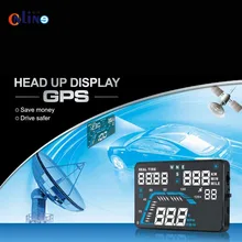 Electronice speedprojector para qualquer carro carro hud cabeça up display com Digital GPS velocímetro & Sistema de Alarme & Consumo de Combustível