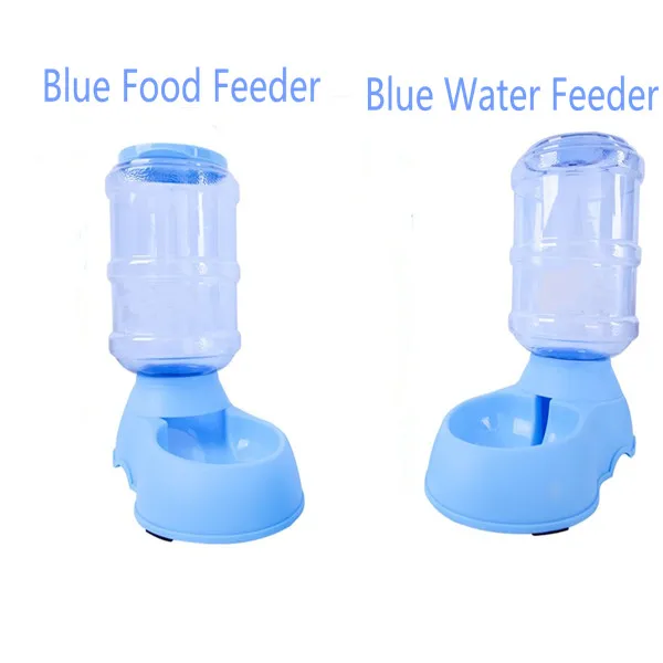 3.75L автоматическая кормушка для кошек и собак, самораздача, гравитационная чаша дозатора воды для собак, кормушка для домашних животных и автоматические поилки - Цвет: Blue food water