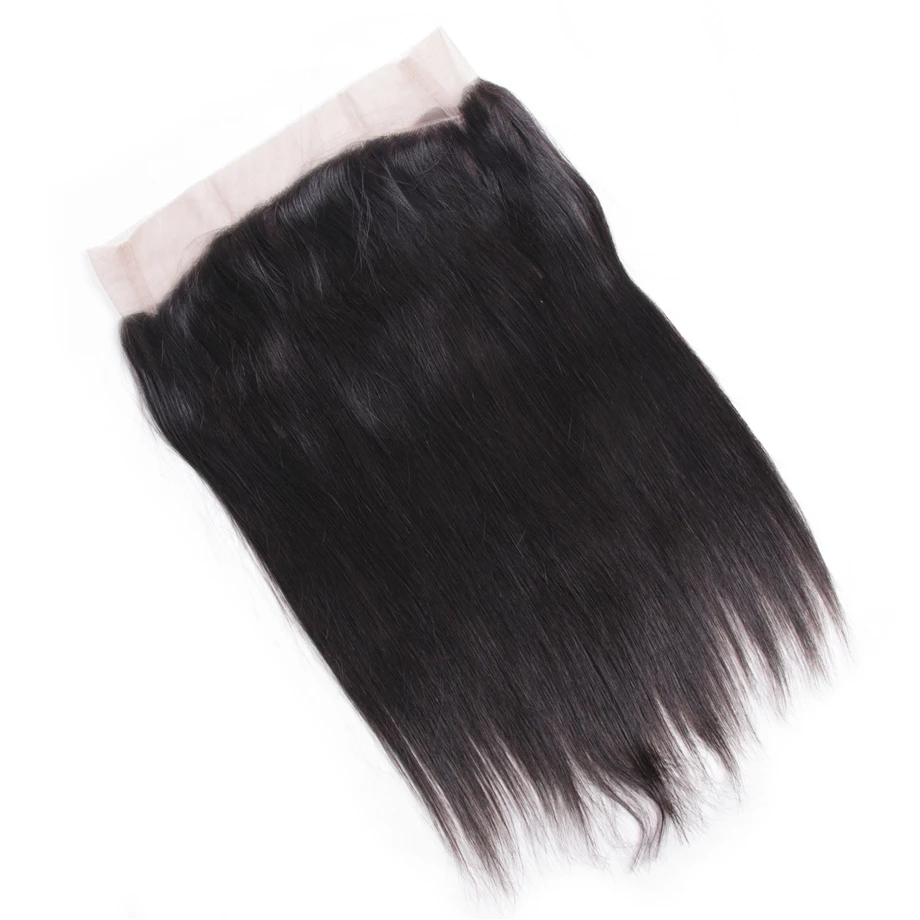 Piaoyi перуанские прямые волосы предварительно выщипанные 360 Кружева Фронтальная застежка с волосами младенца не Реми человеческих волос