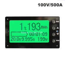 TF03 большой Экран 100V 500A кулонометр Батарея тестер оставшиеся Ёмкость кулона метр Индикатор Дисплей