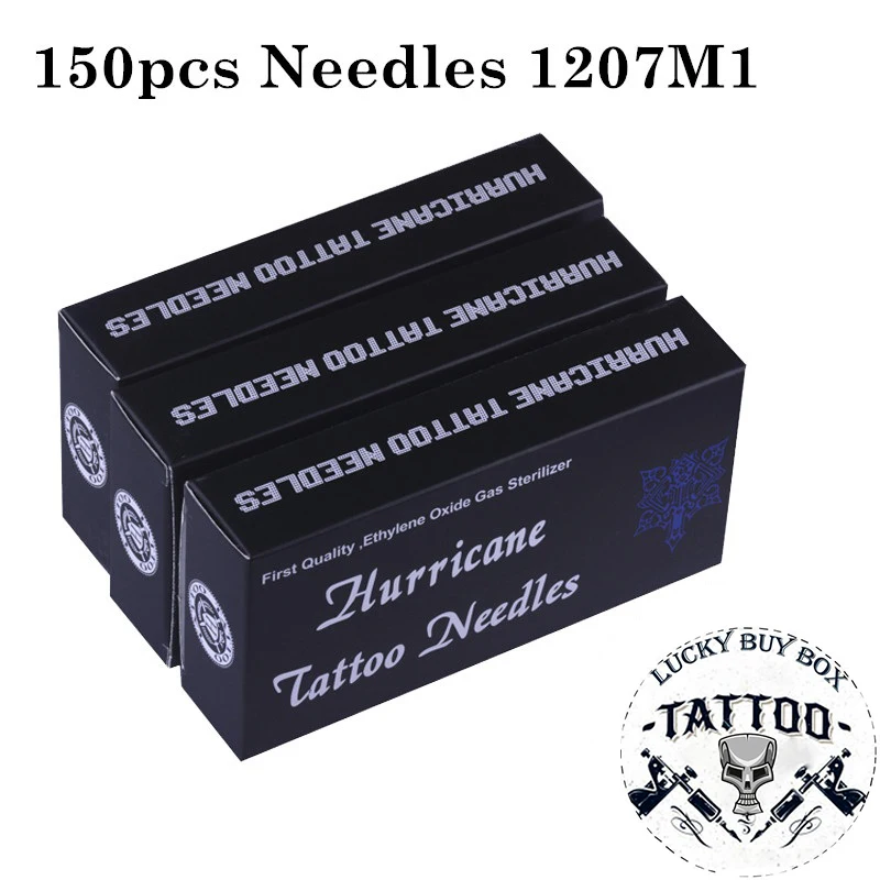

150pcs Tattoo Needles 1207M1 Assorted Sterilized Needle Microblading Manual Tatu Needle For Permanent Makeup Body Art
