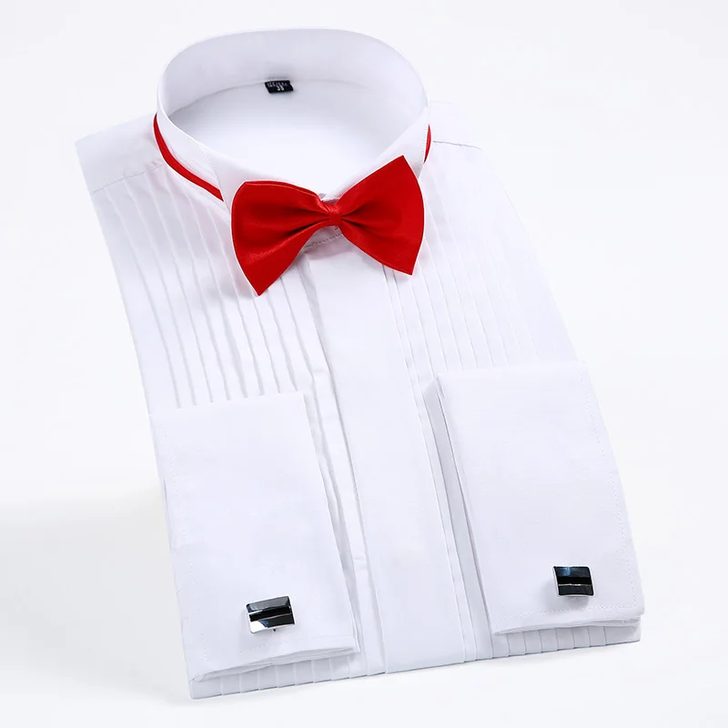 Clássico colar alado vestido camisa masculina wingtip