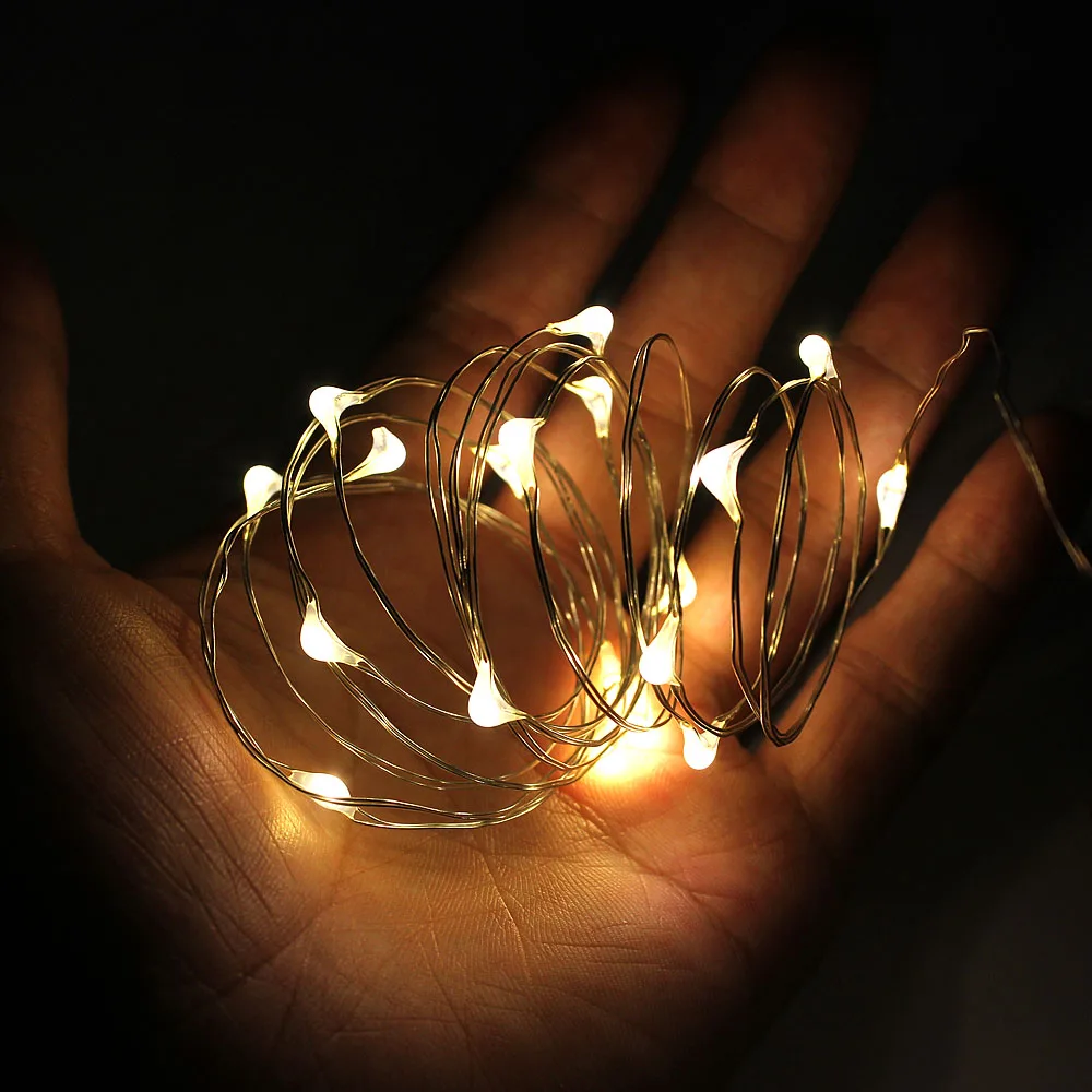 ANBLUB 1M 20leds Silver Wire Bottle Stopper LED String Light For Fairy