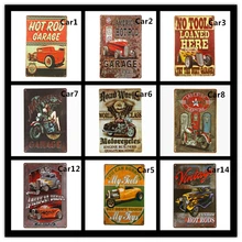 Винтажный автомобильный масляный оловянный знак металлический плакат мотоцикл бензин деревенский настенный налет гараж бар Домашний Декор стены