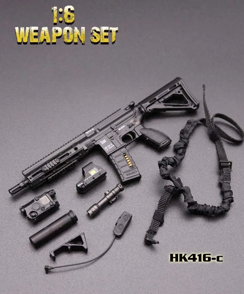 1/6 Scale Mini Times Toys HK416 Series M4 Rifle Weapon Model - Ideal for 12 Figure Collections and Accessories image 4