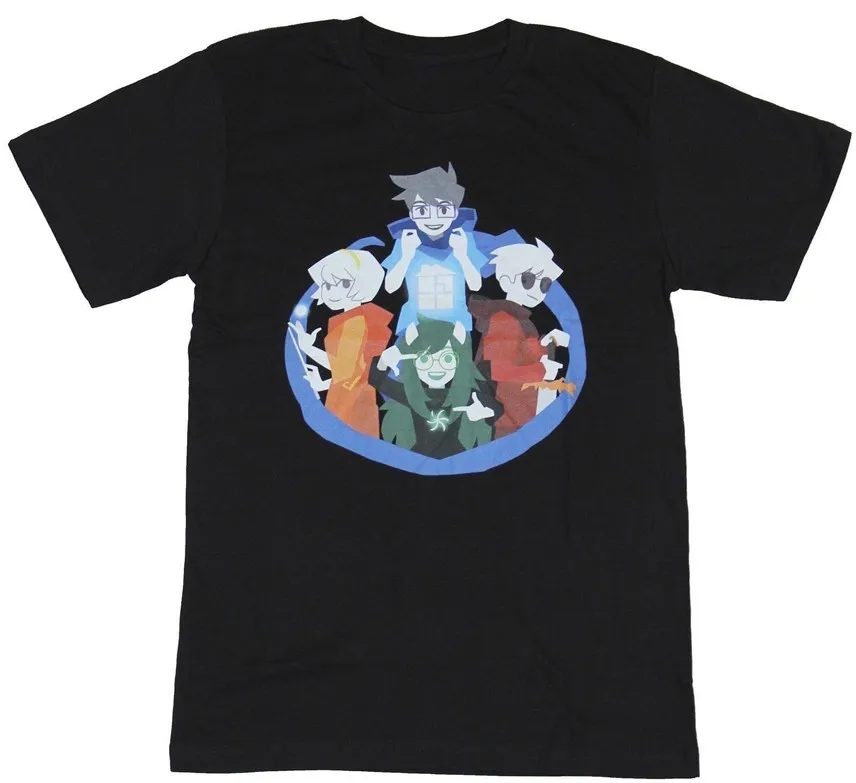 

Homestuck Mens T Shirt Let's Kids In Spacey Circle Image For Men Unisex New Fashion Tshirt Loose Size