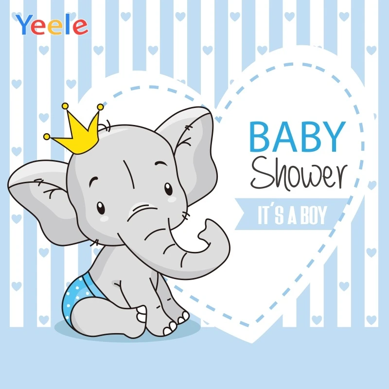 

Yeele Baby Shower Photocall Love Elephant Princess Photography Backdrops Personalized Photographic Backgrounds For Photo Studio