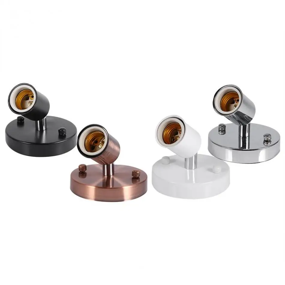 1pc Wall Mounted E27 Led Lamp Holder For Indoor Vintage Ceiling Light