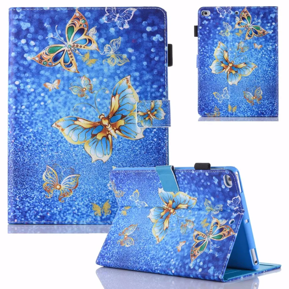 

For New iPad 9.7 Inch 2017 Case Fancy Paint Flip Stand Cases with Auto Wake/Sleep Protective Smart Cover for iPad 9.7 2017