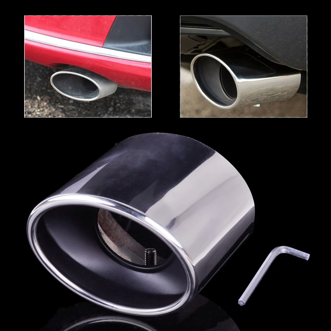 

CITALL New Chrome Stainless Steel Exhaust Pipe Tail Rear Muffler Tip Pipes for Honda Accord 2.0 2.4 2008 2009 2010 2011 2012