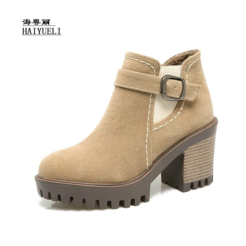 

Fashion Women's Shoes Autumn Winter Boots Thick Heel High Heels Shoes Ankle Boots