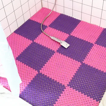 

2020 New PVC free spline anti-skid waterproof mat bathroom anti-skid mat shower room anti skid mat set bath mat decoration