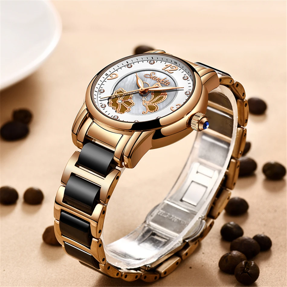 USD Feminino Dress Fashion Luxury Clock States Girl Brand Ladies Casual Popular Rose SUNKTA Dollar United Relogio Waterproof Honno Watches Women Gold Mushi Top 15 USD Feminino Dress Fashion 15