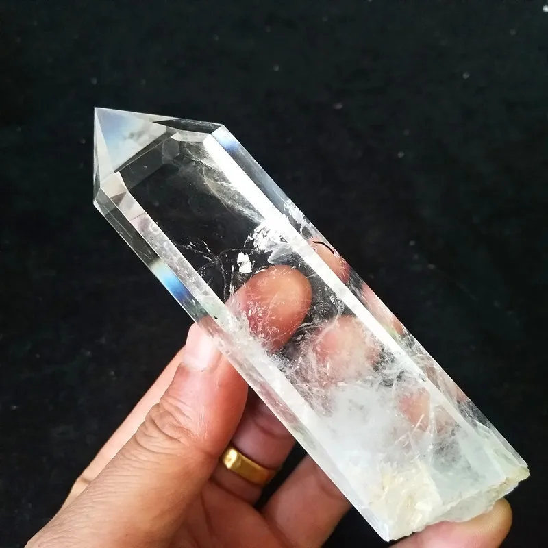 Natural Clear quartz crystal wand point raw mineral stones and energy Healing crystals