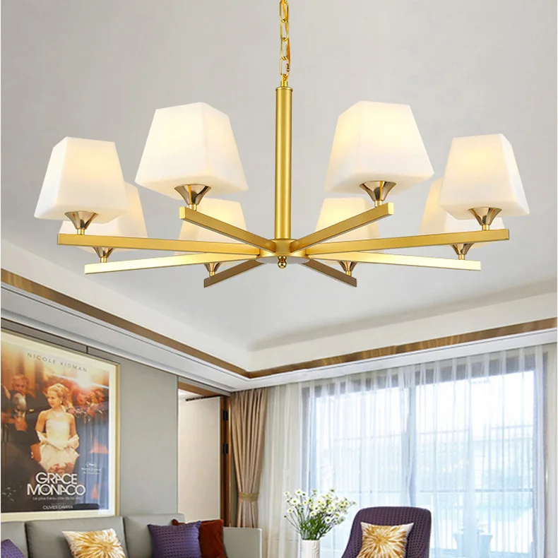 

Luxury Golden Pendant chandelier Gold Mid Century Metal chandelier Light Fixture for Dining Room Bed Room Room AC110-240V