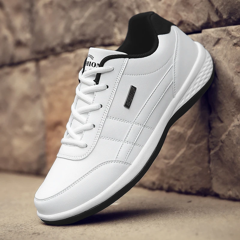 

PINSV Sneakers Men Shoes Casual White Designer Shoes Men Footwear Lace Up Shoes Men Sneakers Zapatos Hombre Size 39-44