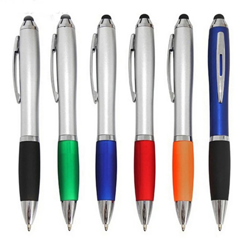 20 pcs/lot Stylus Pen Touch Pen Ball Point Pen School Office Supplies 2 In 1 Multifunction Pen Novelty Pens Gel Pen
