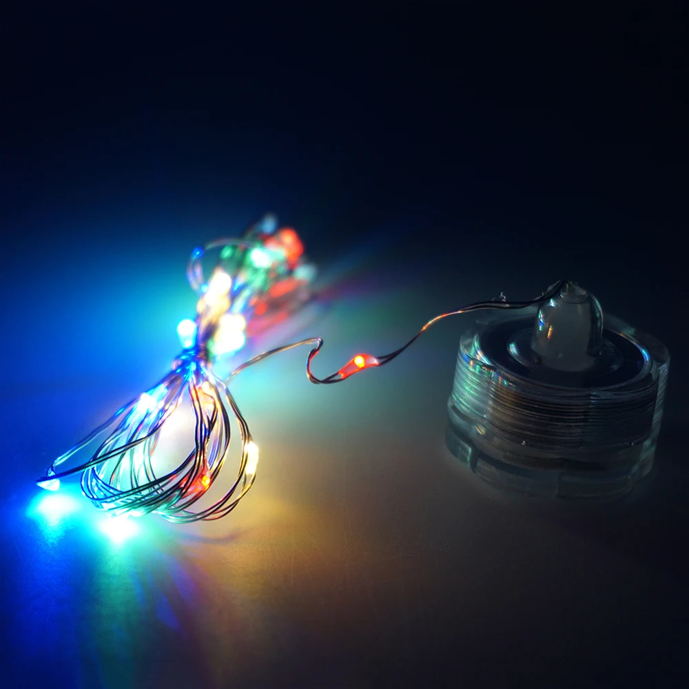 

2018 CR2032 battery powered led light string 2m 20leds copper wire led light