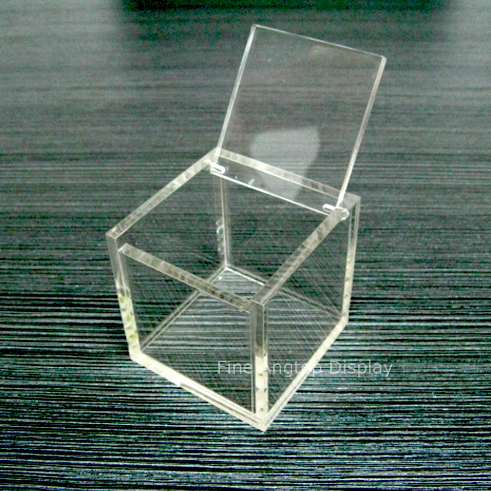 Акриловый Органайзер, розничная, прозрачный кубический ящик, 11x11x11 см, Подарочная коробка из оргстекла, Свадебная подарочная упаковка для кофейных капсул