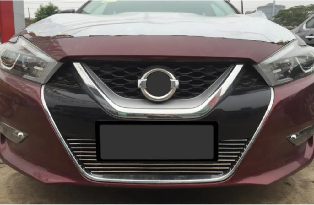 Stainless Steel Front Bumper Buttom Racing Grille Insert Trim Upgrade