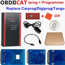 OBDIICAT до Iprog+ программатор поддержка IMMO+ коррекция одометра+ сброс подушки безопасности Iprog Pro замена Carprog/Digiprog/Tango