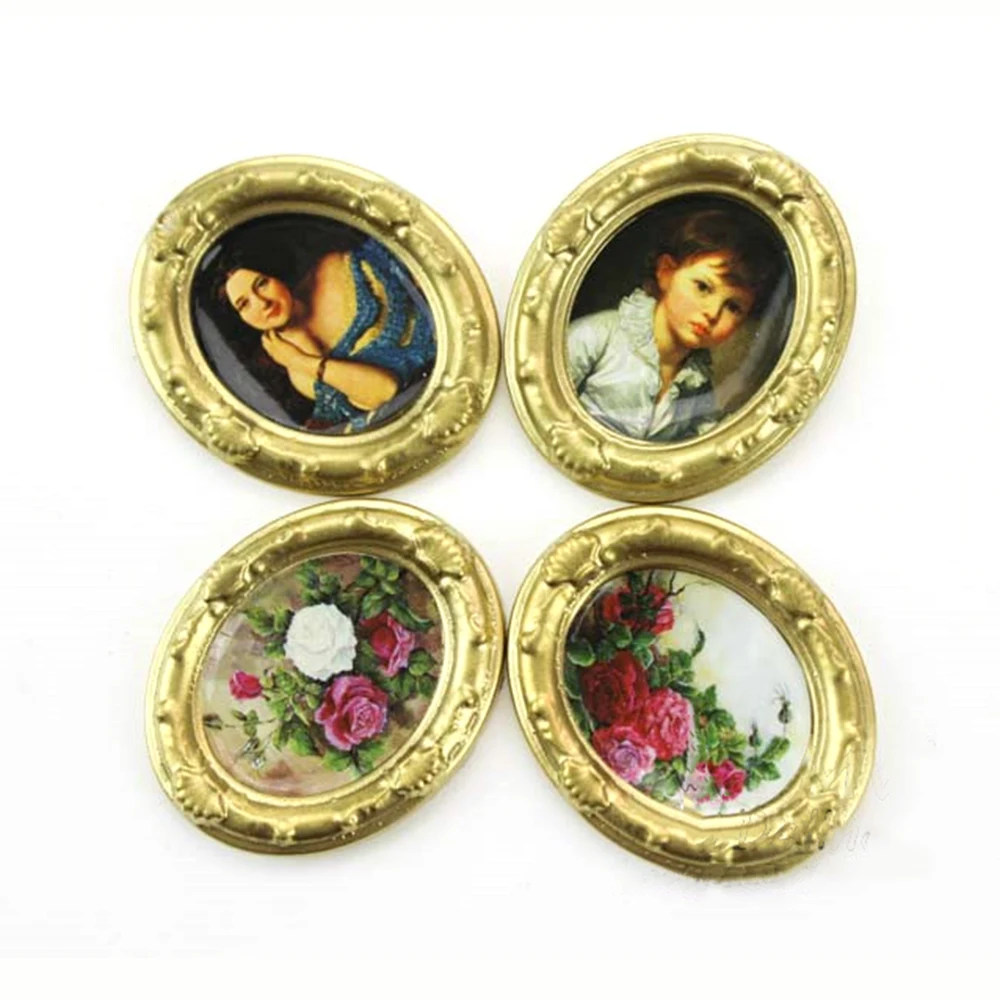 

1/12 Dollhouse Miniature Accessories Mini Photo Frame Simulation Wall Mounted Picture Frame Model Toys for Doll House Decoration