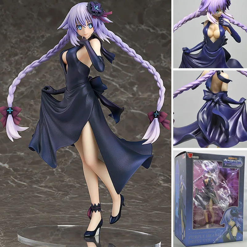 

20 cm Hyperdimension Neptunia Lastation Noire PVC Action Figure beautiful girl on formal dress Model Toys Gifts ornaments