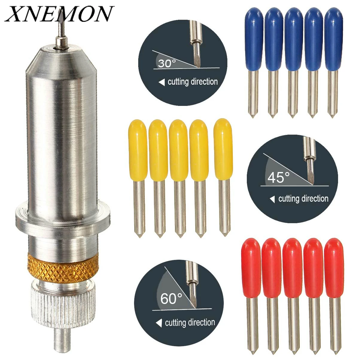 XNEMON 15pcs 30/45/60 Degree for Roland Cutting Plotter Vinyl Cutter