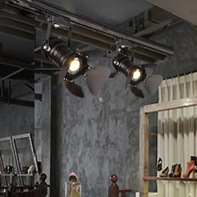Лампа для искусства трек светильник Ретро пространство современный минималистский американский кантри промышленный персонализированные Точечные светильники магазин одежды потолок