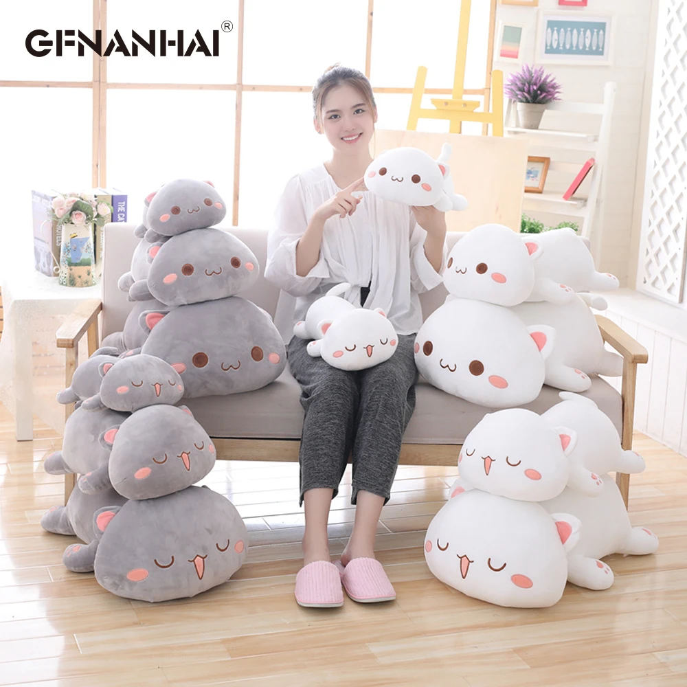 

1pc 35-65cm Kawaii Lying Cat Plush Toys Stuffed Cute Emoji Cat Doll Lovely Animal Pillow Soft Cartoon Cushion Kid Christmas Gift