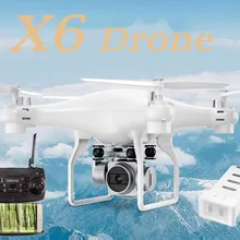 X6 Дрон 2,4G Wifi FPV широкоугольный 5MP 1080P камера большой емкости RC зарядное устройство для квадрокоптера профессиональные беспилотники с камерой HD