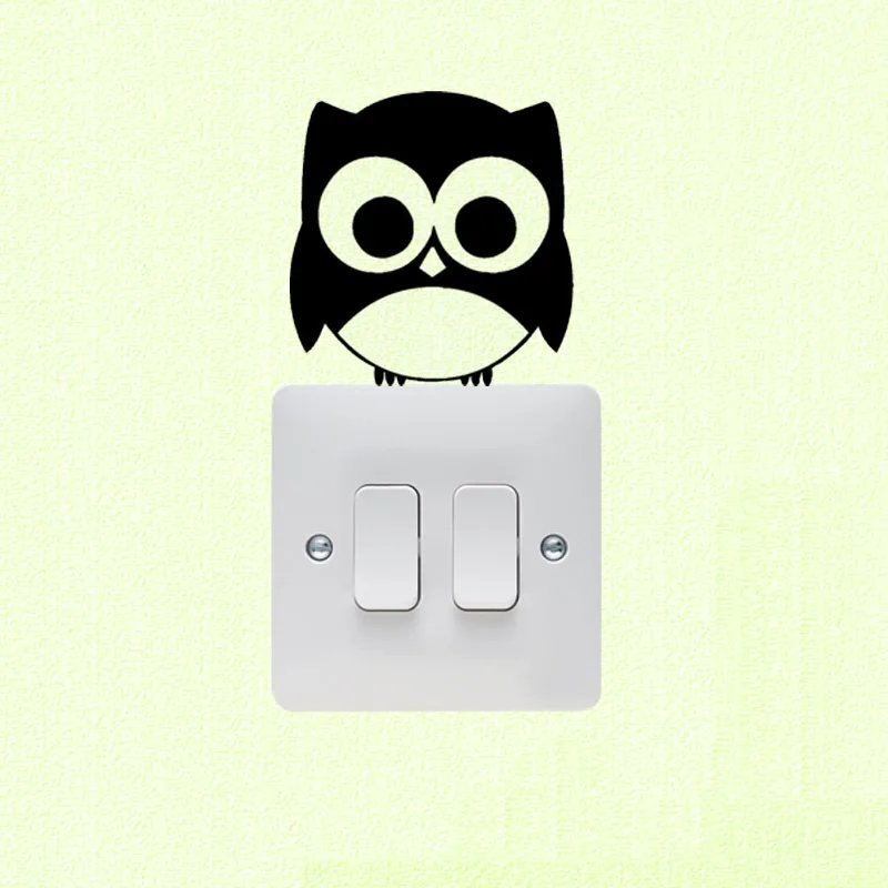 

Cute Owl Vinyl Wall Decal Home Decor Funny Switch Sticker 3SS0053