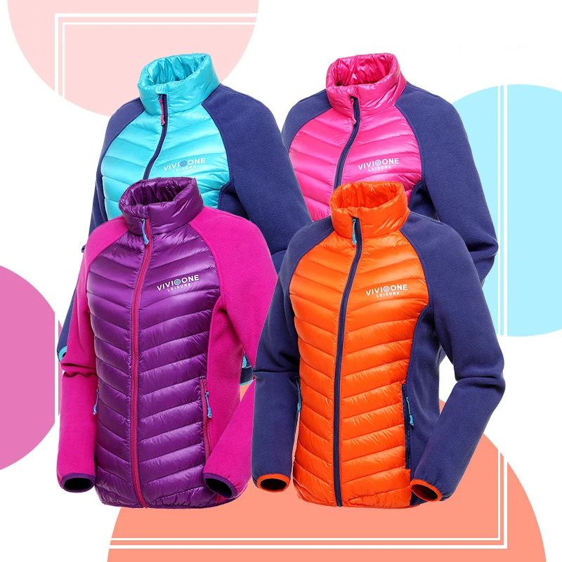 TRVLWEGO Sportswear Hiking 87% White Duck Down Jacket Female Windbreaker Warm Sports Coat Camping Hiking Outing Jackets Women