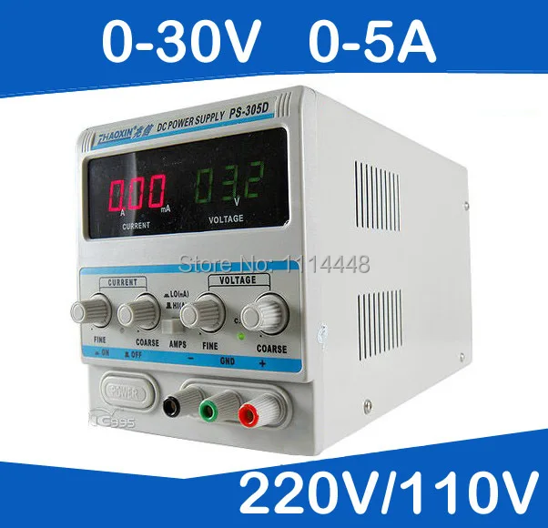 

0-30V, 0-5A Output Brand New Digital DC Power Supply For Lab PS-305D 110V/220 adjustment