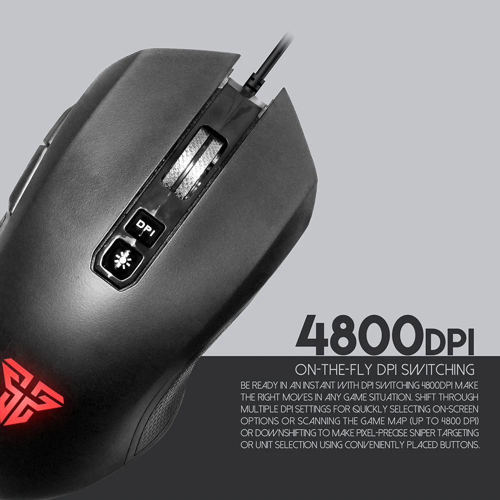  Fantech X5s Computer Wired Mouse 4800 DPI USB Optical PC Gaming Mouse Mice Cable 6D For lol dota 2 