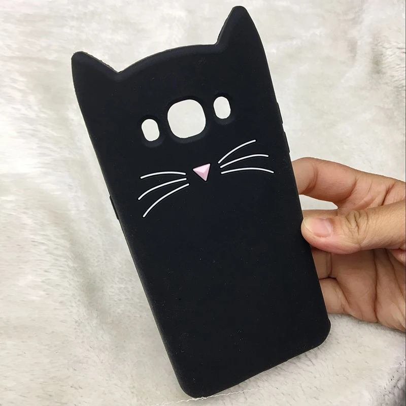 New Japan Cute 3D Glitter Beard cat soft silicon phone case For samsung galaxy j510 j3 j7 j5 2016 j710 Cartoon Coque back cover (6)