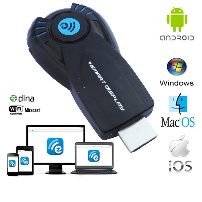 Ez cast vsmart v5ii ezcast miracast беспроводной дисплей ключ hdmi 1080p tv stick dlna airplay для windows IOS android