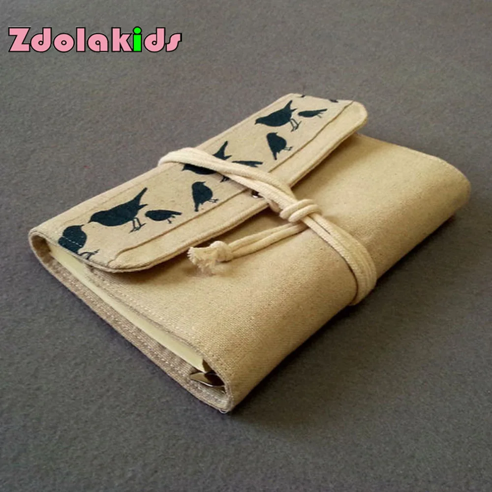 

Vintage Handmade Linen Cloth Notepad Retro Loose-leaf Notebook Travel Journal Diary Office School Supplies Birthday Gift Girls
